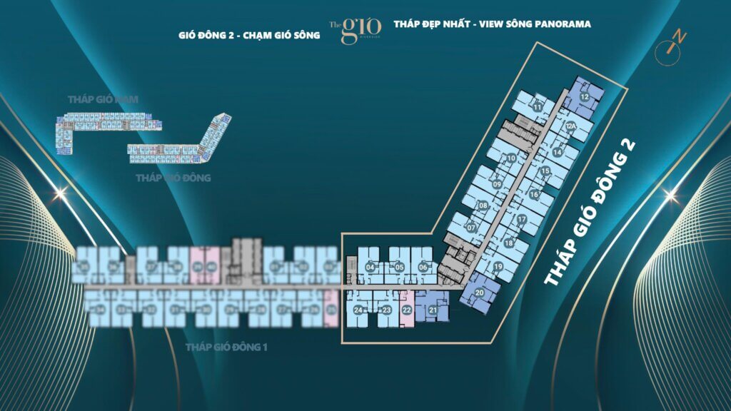 Mặt bằng tháp Gió Đông 2 - The Gió Riverside