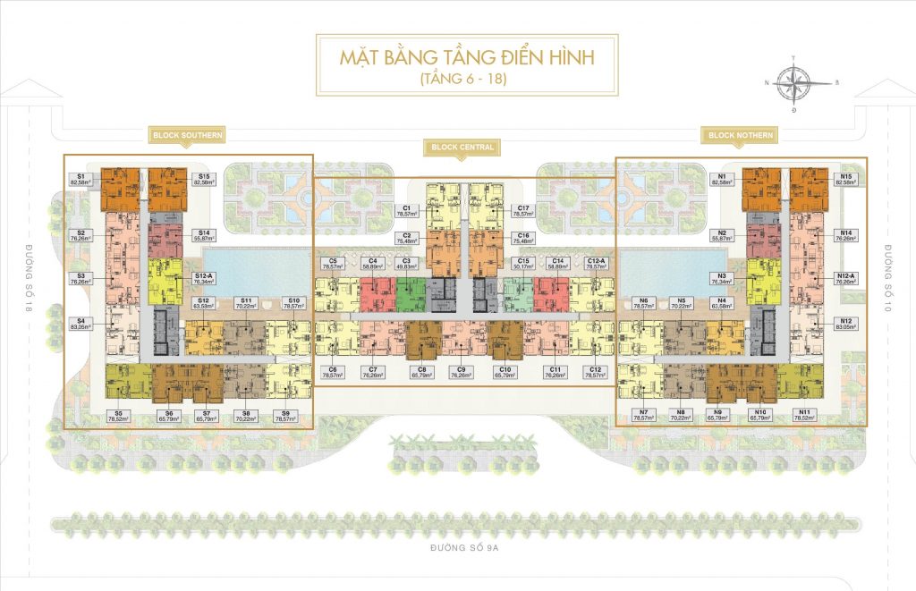 Mặt bằng căn hộ Saigon Mia