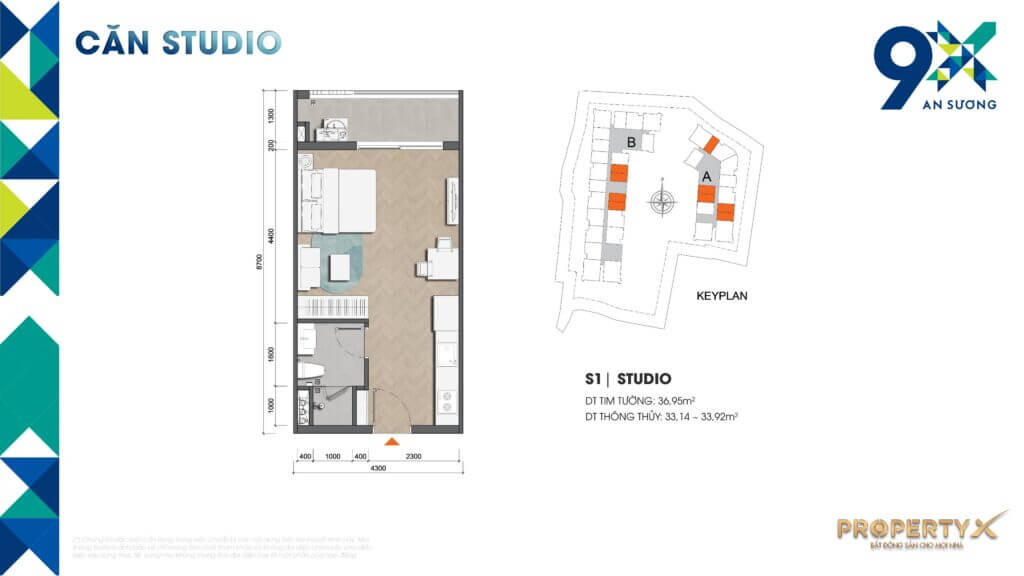 Căn hộ 9X An Sương - thiết kế studio