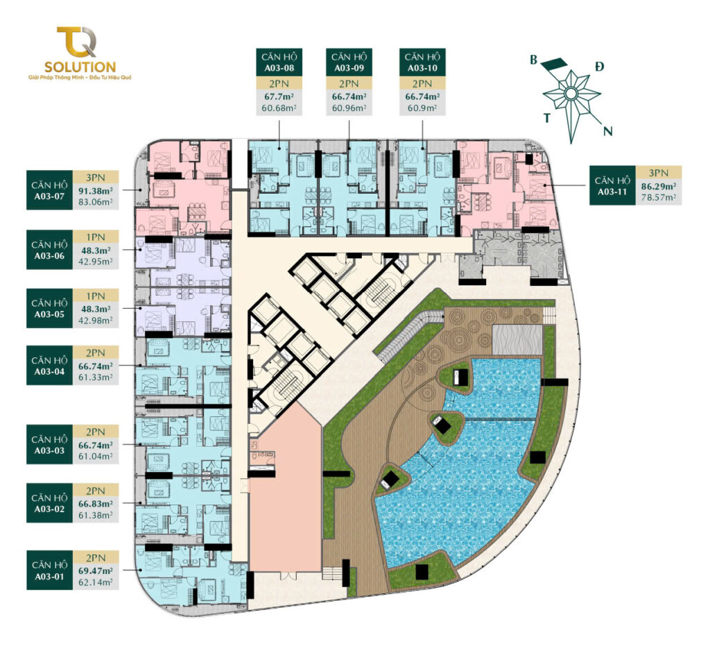 tầng 3 Mặt bằng tầng 3